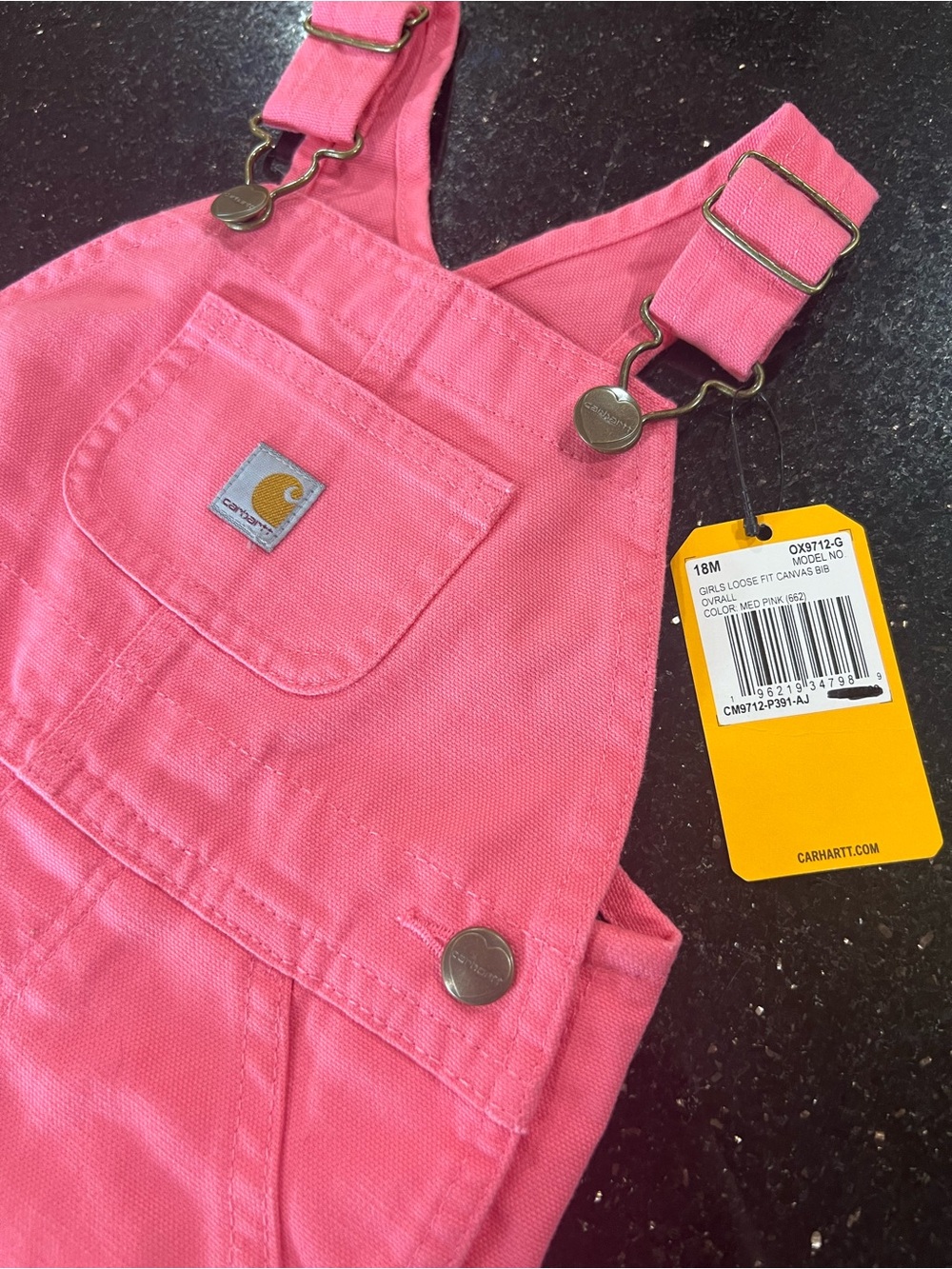 Carhartt Pink Canvas Overalls